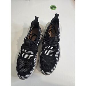 Sorel Explorer Defy Low Sneaker Womens 9 Knit Lace Up Walking Shoes Black White